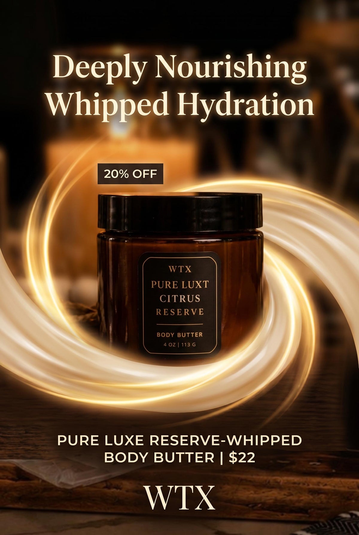 WTX Whipped Body Butter and Dry Body Oil Set